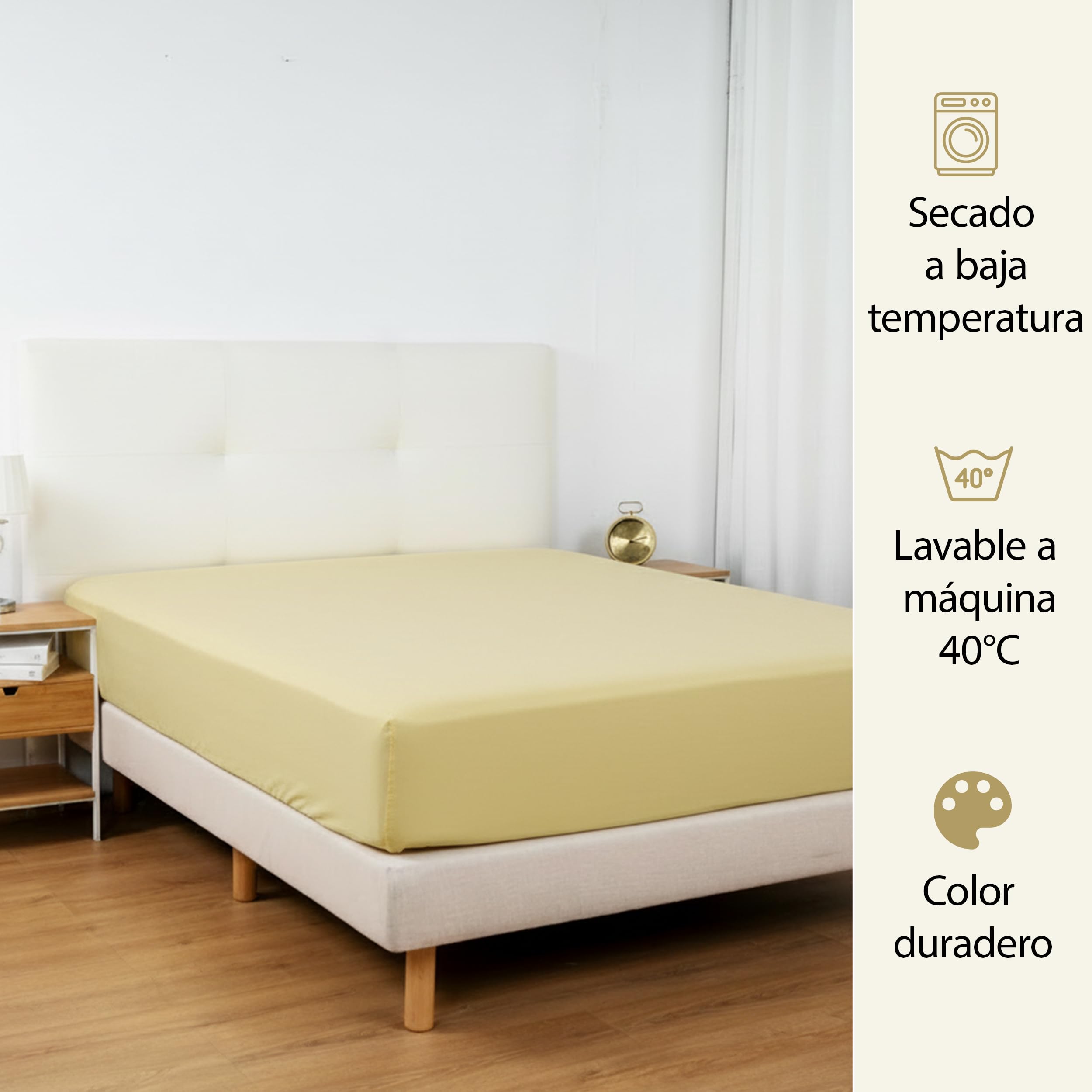 H HANSEL HOME Prześcieradło z gumką, oddychająca i miękka mikrofibra, wysokość 30 cm, elastyczna 360° – prześcieradło z gumką 90 x 190/200 cm – beżowe