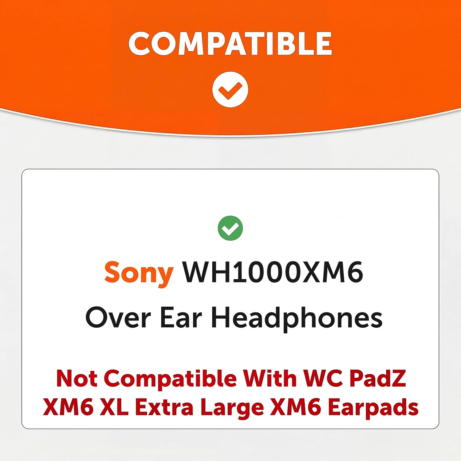 WC SweatZ XM6 – Patented Silicone Earpad Sweat Covers Compatible with Sony WH-1000XM6 by Wicked Cushions | Does not fit WC PadZ XM6 XL | Sweatproof & Easily Washable | Black Camo