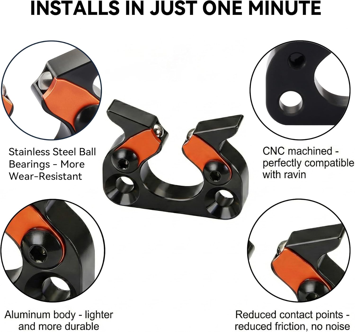 Aluminum Arrow Rest for Ravin, Improves Accuracy & Stability, More Wear-Resistant & Longer Life, Crossbow Accessories Fit for Most Ravin Models (Excludes R500)