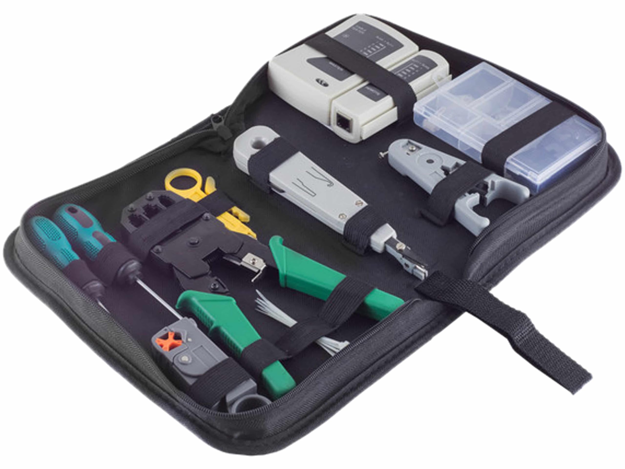 S-CONN Kit d'outils réseau 10 pièces avec sac