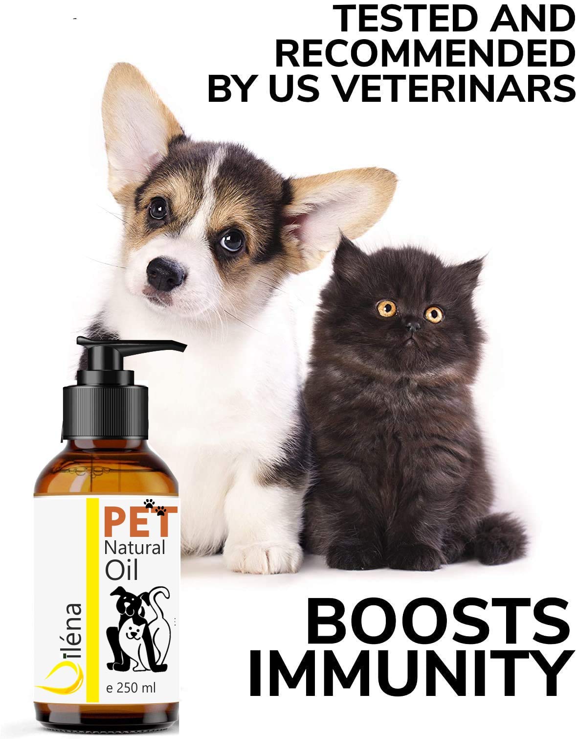 Huile de Saumon Premium pour Chiens et Chats | Omega 3, 6, 9 et Vitamine E | Santé, Énergie, Système Immunitaire | Pelage et Peau Sains, 5000 ML