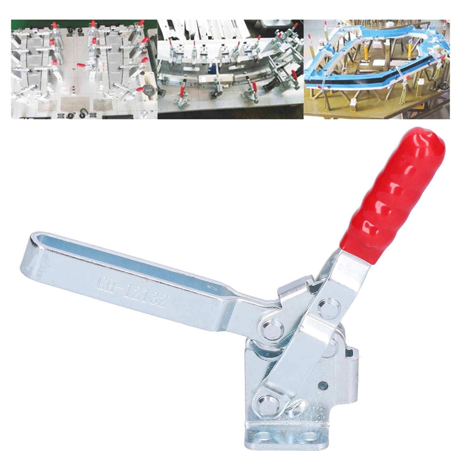 Abrazadera de palanca liberación rápida 4 piezas, accesorio abrazadera soldadura, herramientas manuales, capacidad sujeción 227 kg Para puertas
