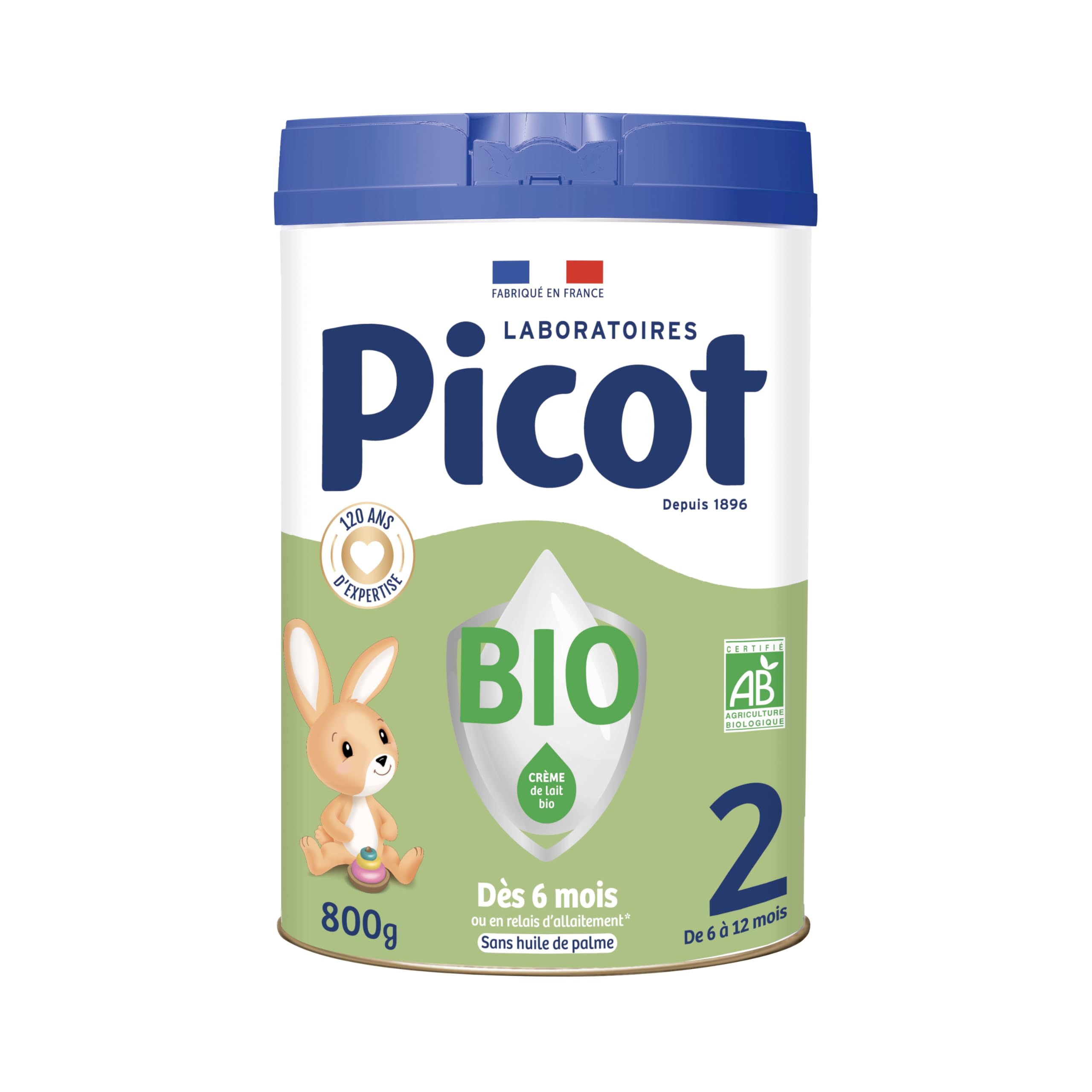 Picot Lait en Poudre 2ème Âge 6-12 Mois Bio 800g