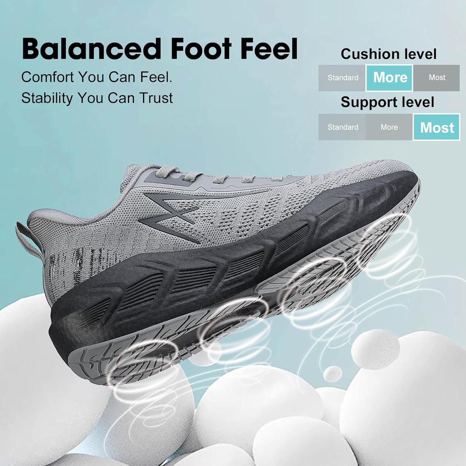 OL OUTJET LEGEND Men's Slip-On Walking Shoes Breathable Running Sneakers Hands-Free Cushion Tennis Shoes Non-Slip Gym Workout Sports Athletic Cross Training Fashion Wide Toe Sneakers - Image 7