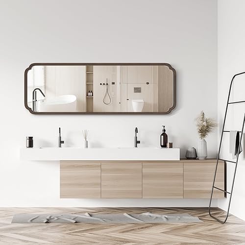 Vista 49 de WallBeyond Espejos de baño de madera para montar en la pared, espejos de pared con marco de madera rústica de 16 x 20 pulgadas, espejos de pared