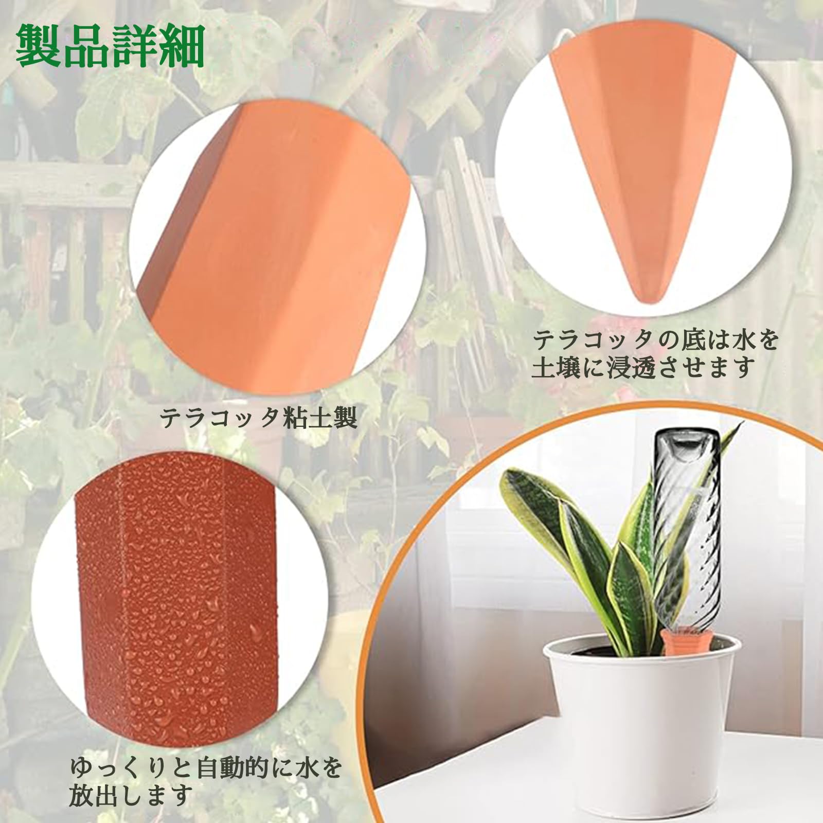 Amazon | 自動給水器 自動給水キャップ 水やり当番 4枚 水やり器 散水