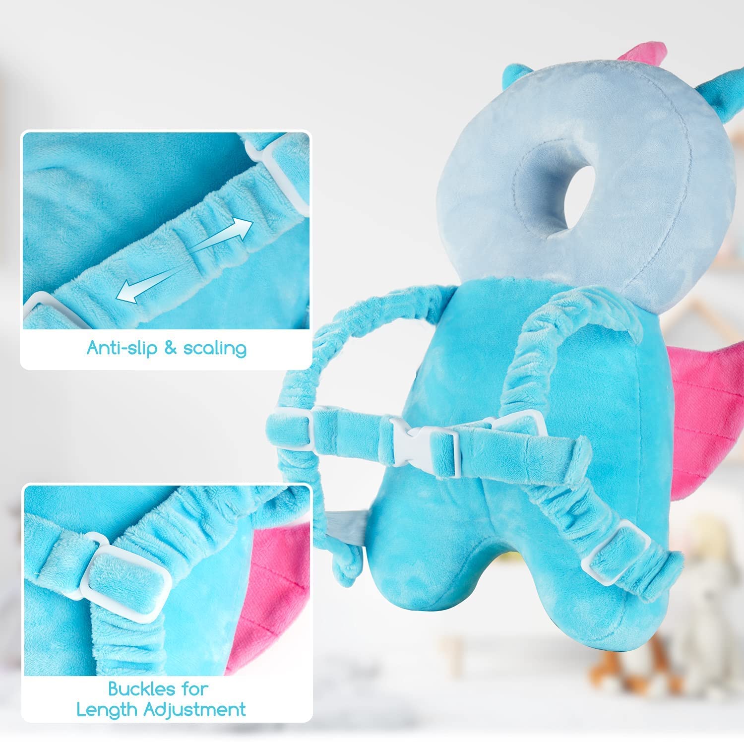 Cuscino Anticaduta Per Bambini - Morbido, Regolabile, Per Gattonare E Camminare, 4-24 Mesi - Foto 2