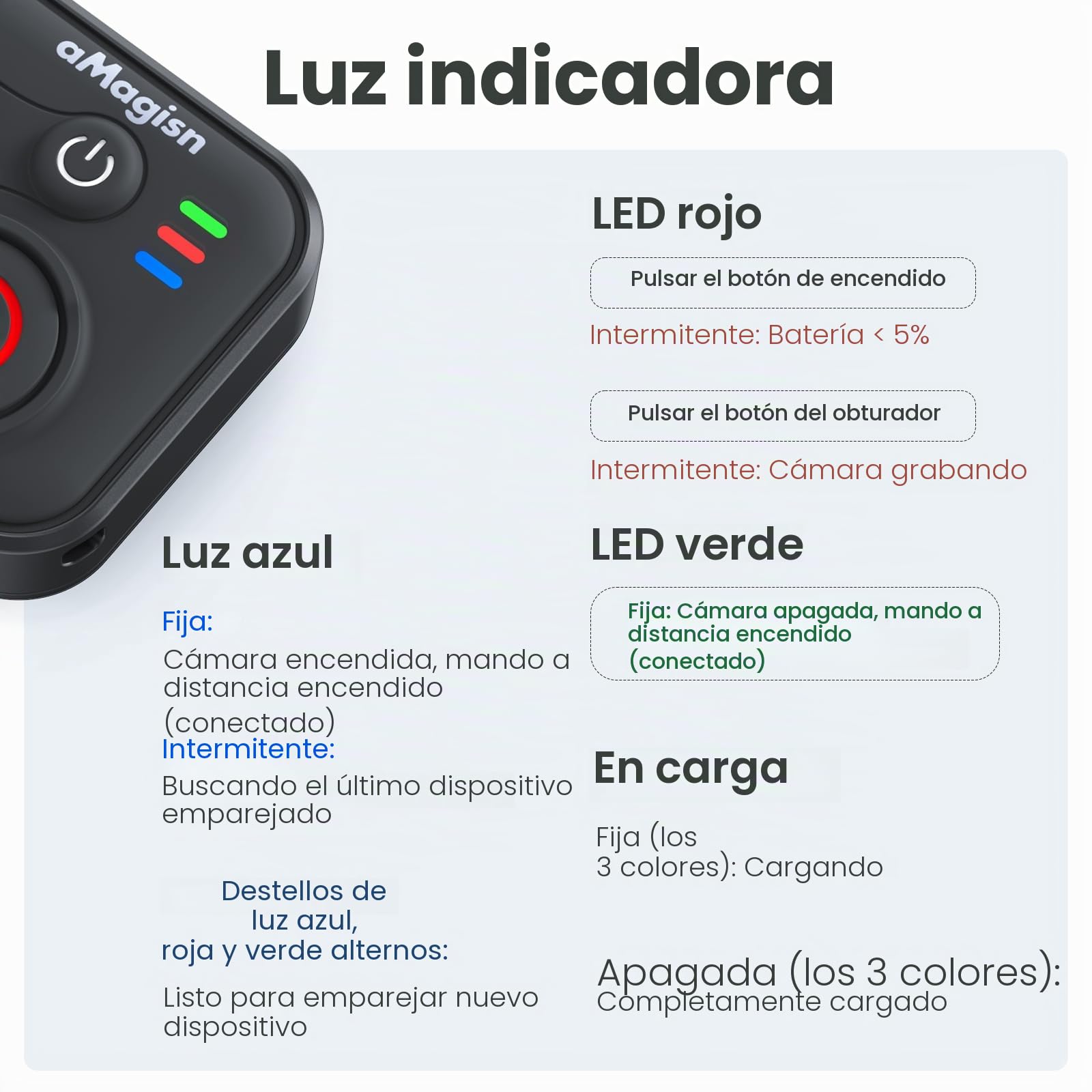 Control remoto Bluetooth Treeboy para DJI OSMO 360/Action 6/5 Pro/4 cámaras y teléfonos iOS Android
