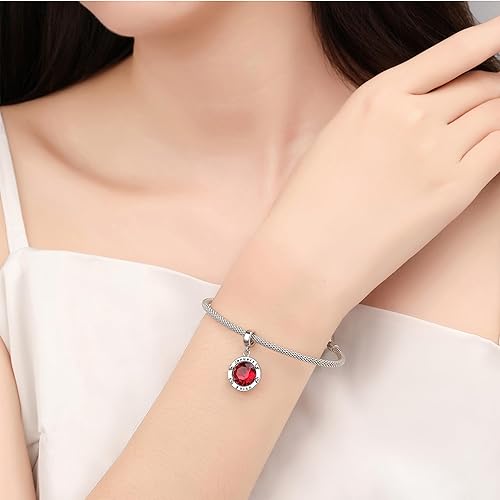 Miniatura 2 de Dijes de piedra natal para pulseras de feliz cumpleaños con forma de corazón para pulseras y collares, regalo de joyería de Navidad para mujeres