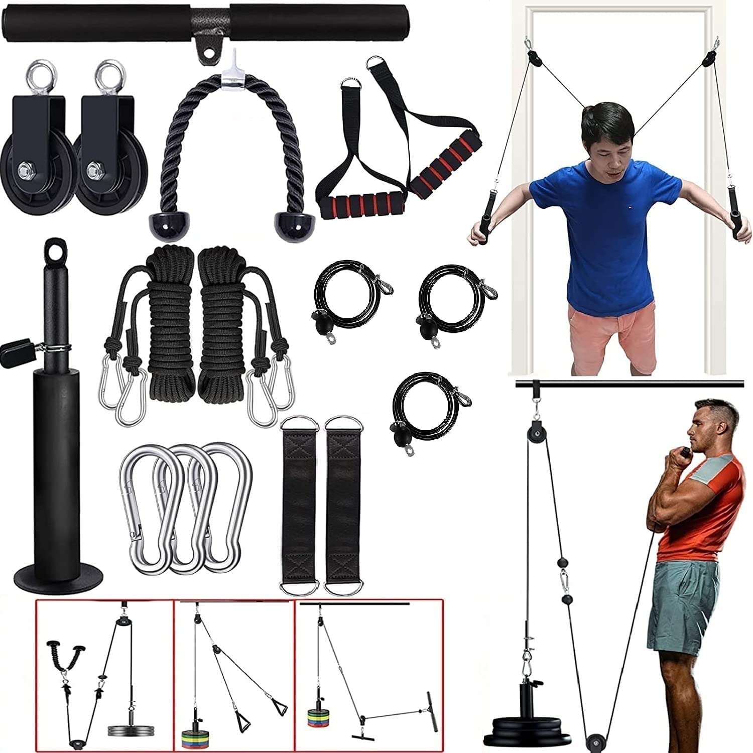 Buy IRIS Cable Pulley System for Exercise LAT Pulldown Fitness Pro DIY