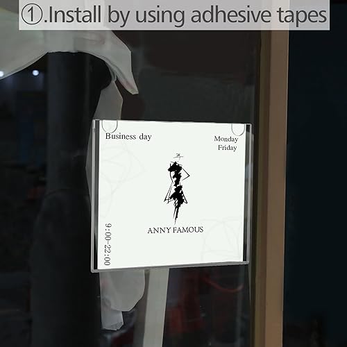 Miniatura 4 de NIUBEE Paquete de 20 soportes acrílicos de pared de 8.5 x 11 pulgadas, marcos de anuncios transparentes para papel.