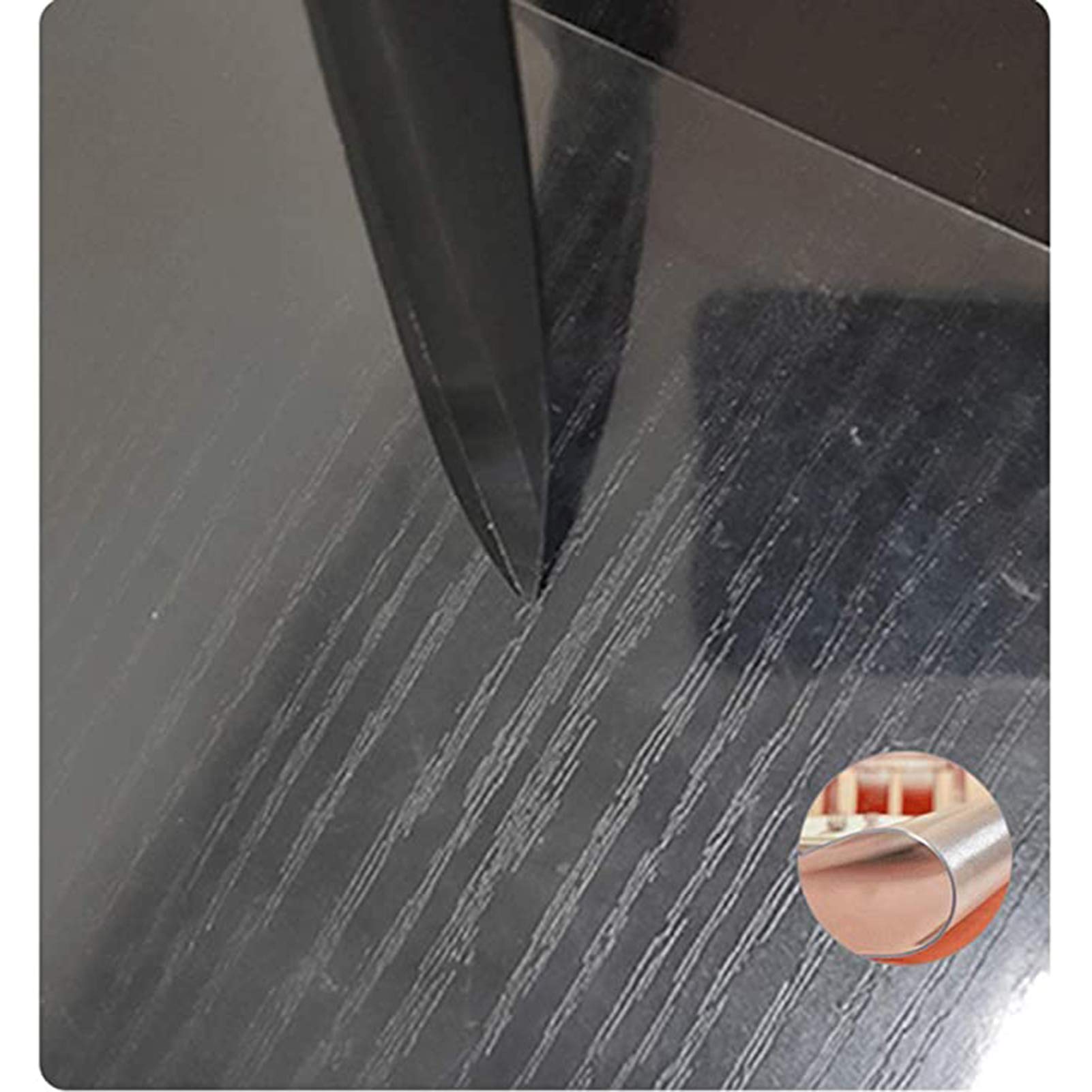 Protector de suelo de PVC transparente para evitar arañazos y resi de alto impacto, 2 mm de grosor, 50 x 180 cm, ideal para oficinas, alfombras y suelos
