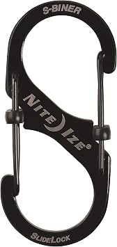 Nite Ize LSB3-01-R6 S-Biner SlideLock Carabiner Dual Locking Carabiner، Size # 3، Stainless