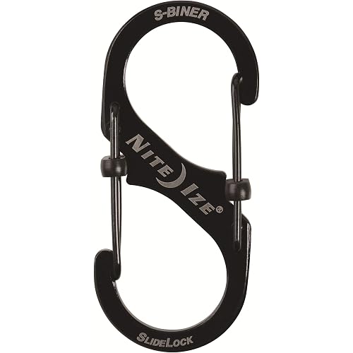 Nite Ize LSB3-01-R6 S-Biner SlideLock Dual Locking Carabiner, Size #3, Stainless