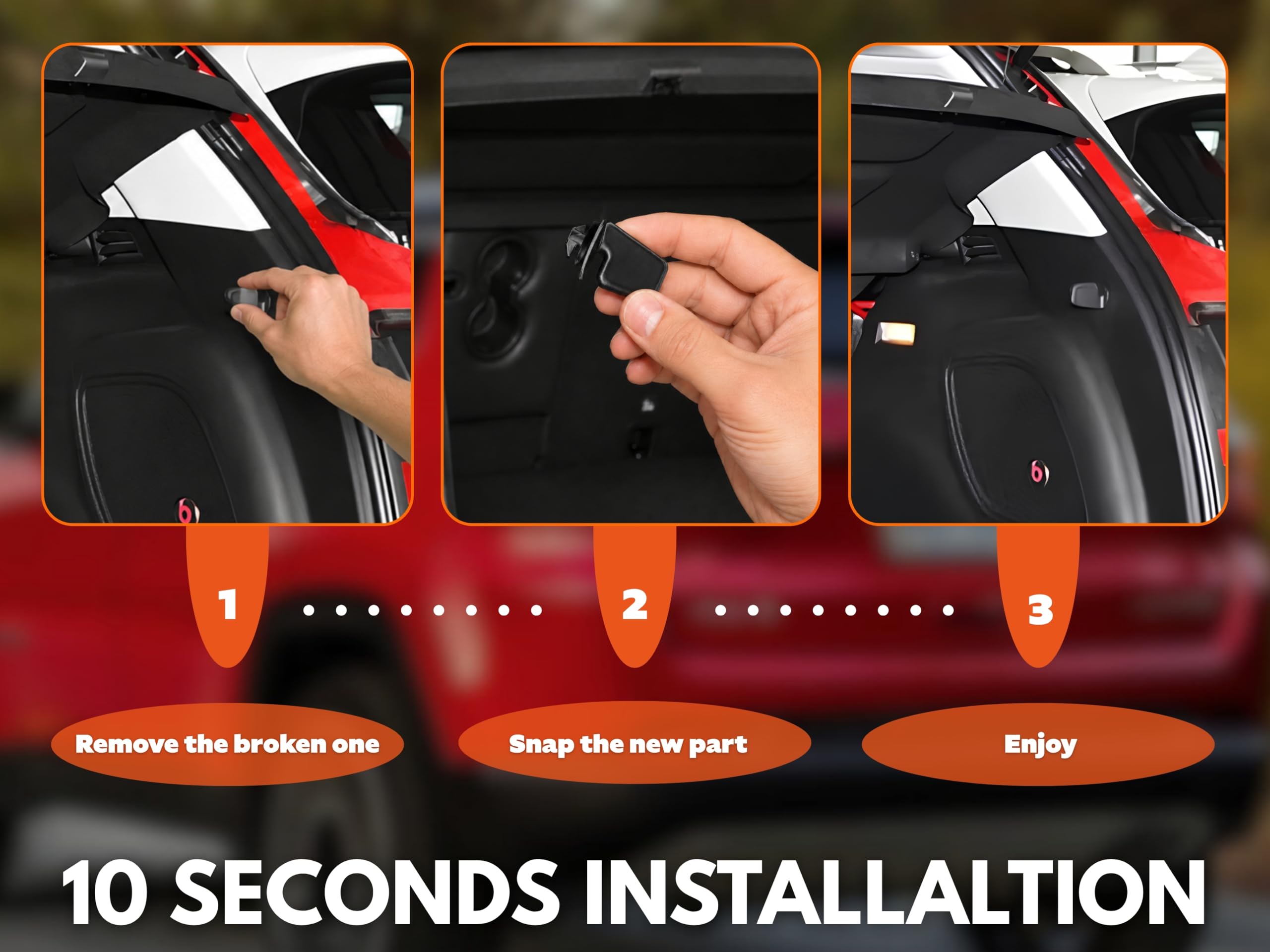 Par de ganchos para sombrero, derecho e izquierdo, compatible con Jeep Compass 2017-2023, soporte para estante de maletero, maletero, cubreequipaje, repuesto 155300540