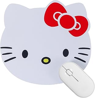 NTSEOT Hello Kitty Cute Mouse Pad for Computer Laptop Accessories for Women, Kawaii Office Desk Decor Stuff (White)