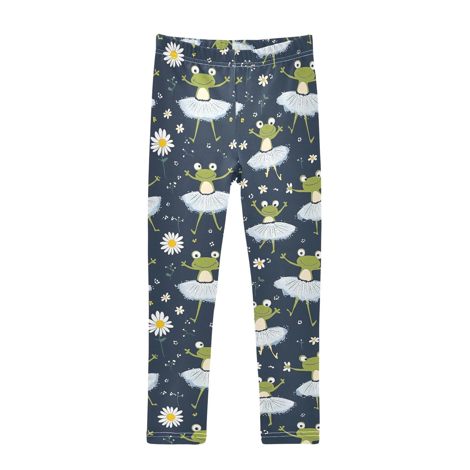 Wusikd Frogs Ballet Tutus Girls' Leggings Toddler Doodles Daisie Kids Yoga Pants Dance Active Tights 5T Multi