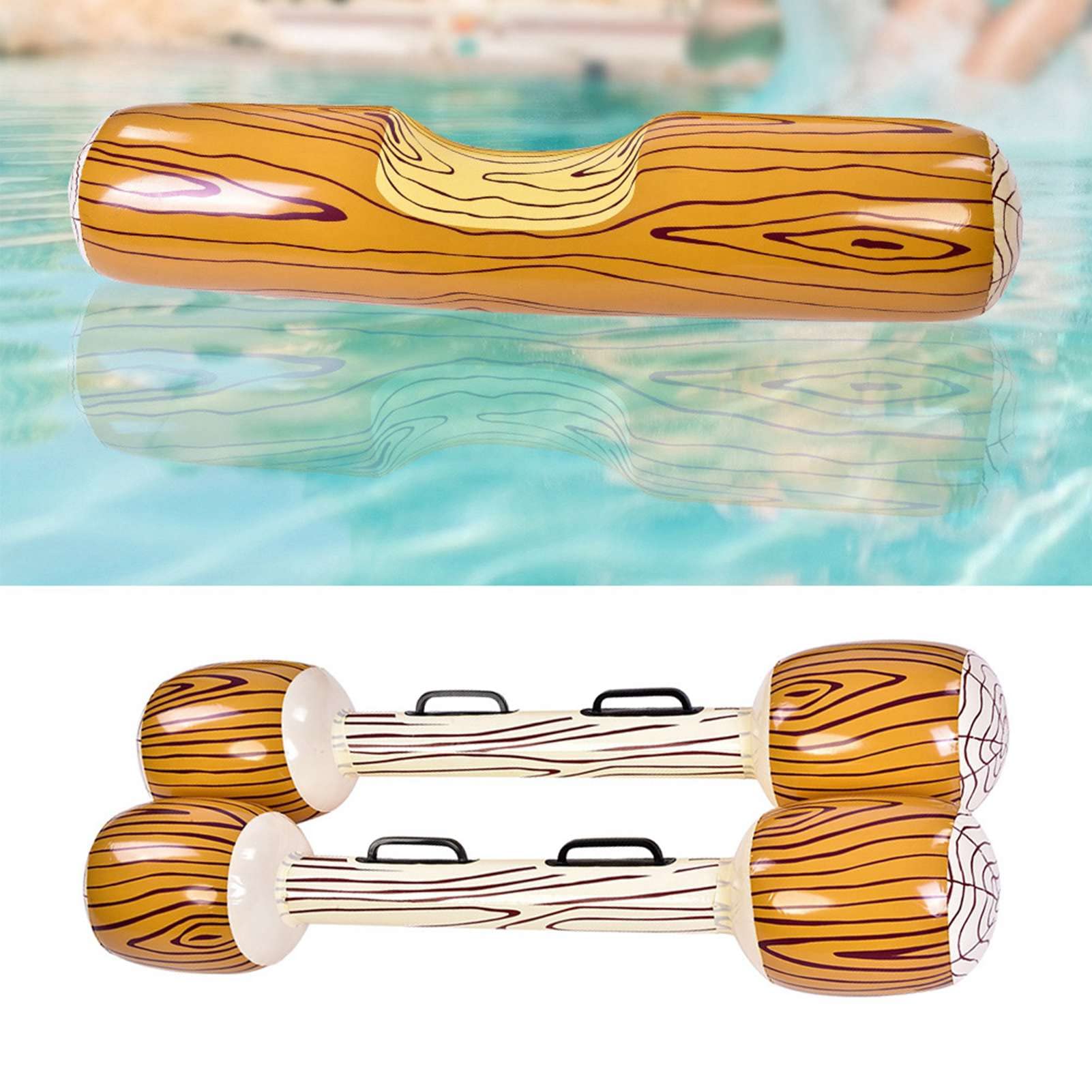 SEAFRONT 4Pcs Jouet Flottant Gonflable de Bataille de Piscine Gonflable, Jeux de Radeaux de Bûches de Jouet Gonflable de Piscine pour Adultes Jouets de Rangée de Flotteur de en Plein Air