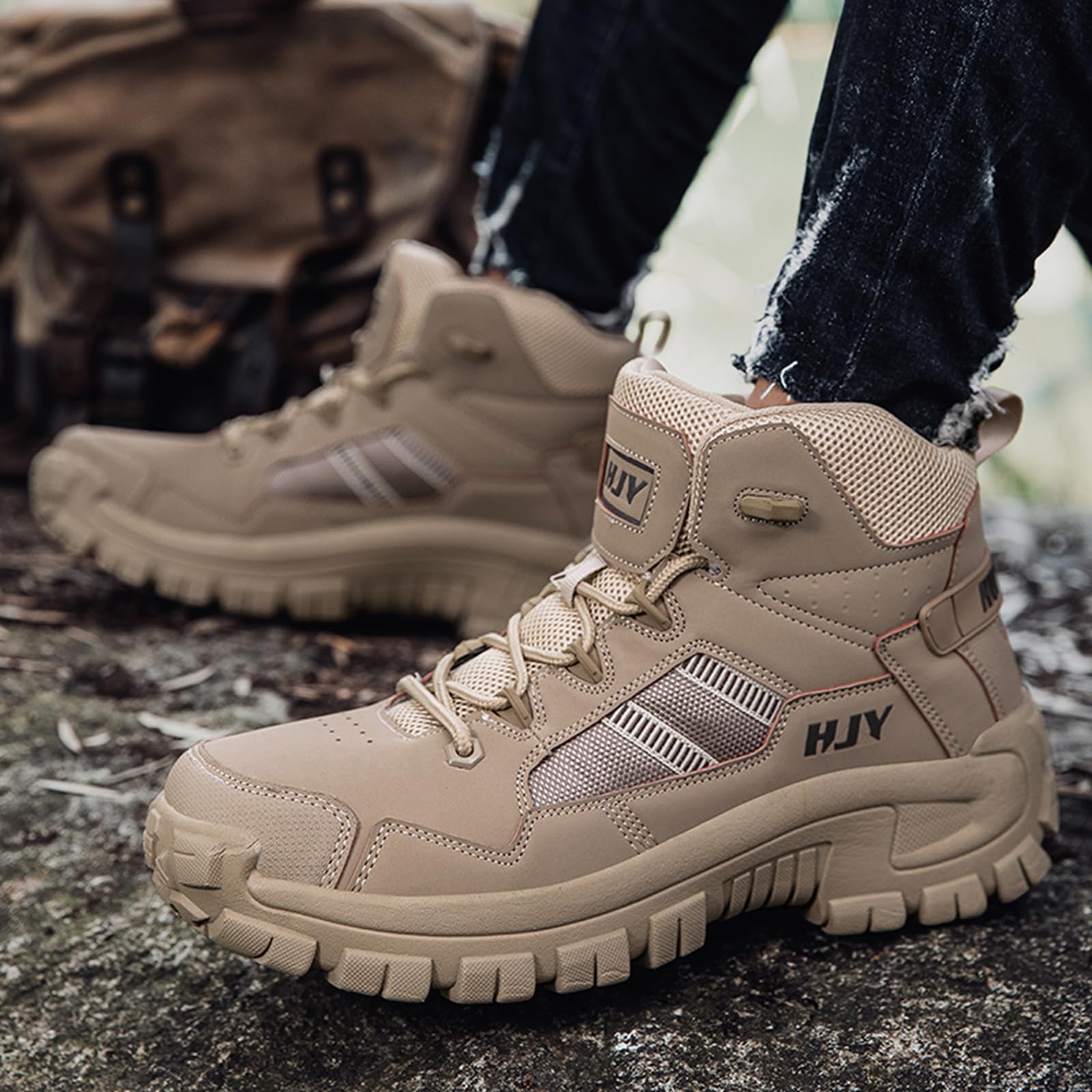 Botas de Montaña Tácticas Para Hombre Zapatos de Combate Para Deportes al Aire Libre Botas de Montaña Antideslizantes