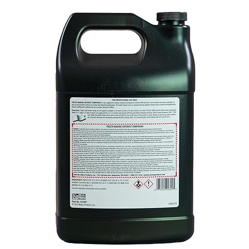 Miniatura 2 de Presta Compuesto SuperCut para uso marino e industrial, elimina arañazos de arena de grano P800 y oxidación pesadacumple con COVA base de aguareduce