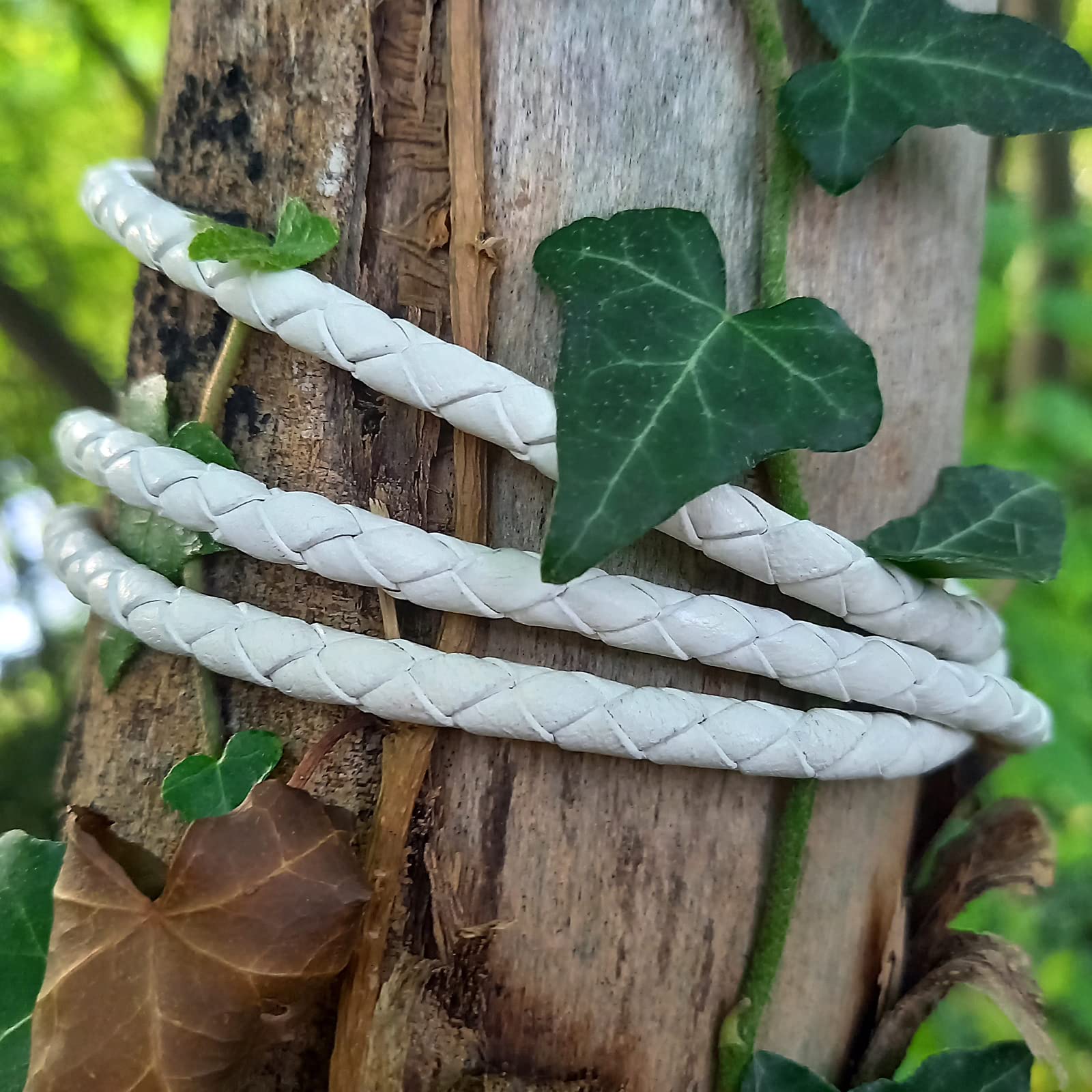 Leren Koord Rond Turquoise Groen 3mm – De Haakfabriek Webshop