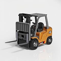 BRRRRT 1/64 RCフォークリフトトイ 7チャンネル 2モード ミニリモコンフォークリフト 充電式バッテリー付き 2イン1 変形可能なリフトフォーク&フック ライト&サウンド付き 大人 子供 男の子 女の子