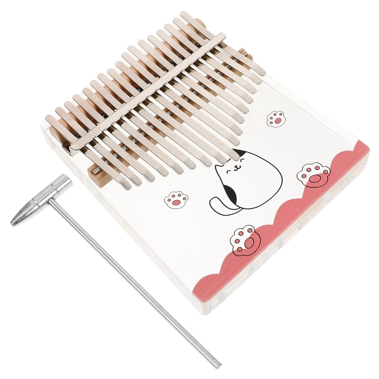 Kalimba Principiantes Kalimba De Acrílico De 17 Notas Con Manivela Para Principiantes