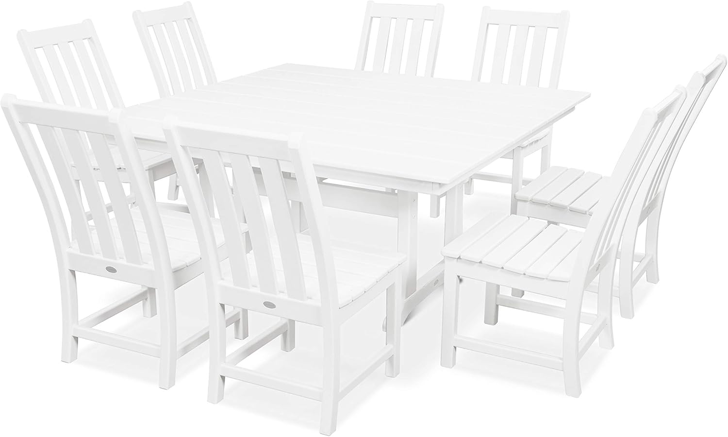 Polywood Vineyard 9-Piece Farmhouse Dining Set (Sand)