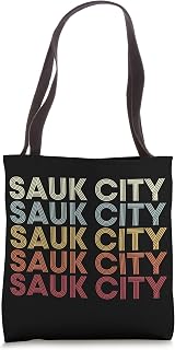 Sauk City Wisconsin Sauk City WI Retro Vintage Text Tote Bag