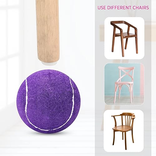 Miniatura 3 de Macarrie 16 pelotas de tenis precortadas para sillas, sillas de pelota de tenis, cubiertas de pies para patas de muebles para aula, protección del