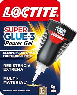 Loctite Super Glue-3 Power Gel Control Transparente 3g - Pegamento Extrafuerte Universal, Rápido, Flexible - Resistente a Golpes, Torsión, Vibración, Temperaturas Extremas, Agua - Fórmula Antigoteo