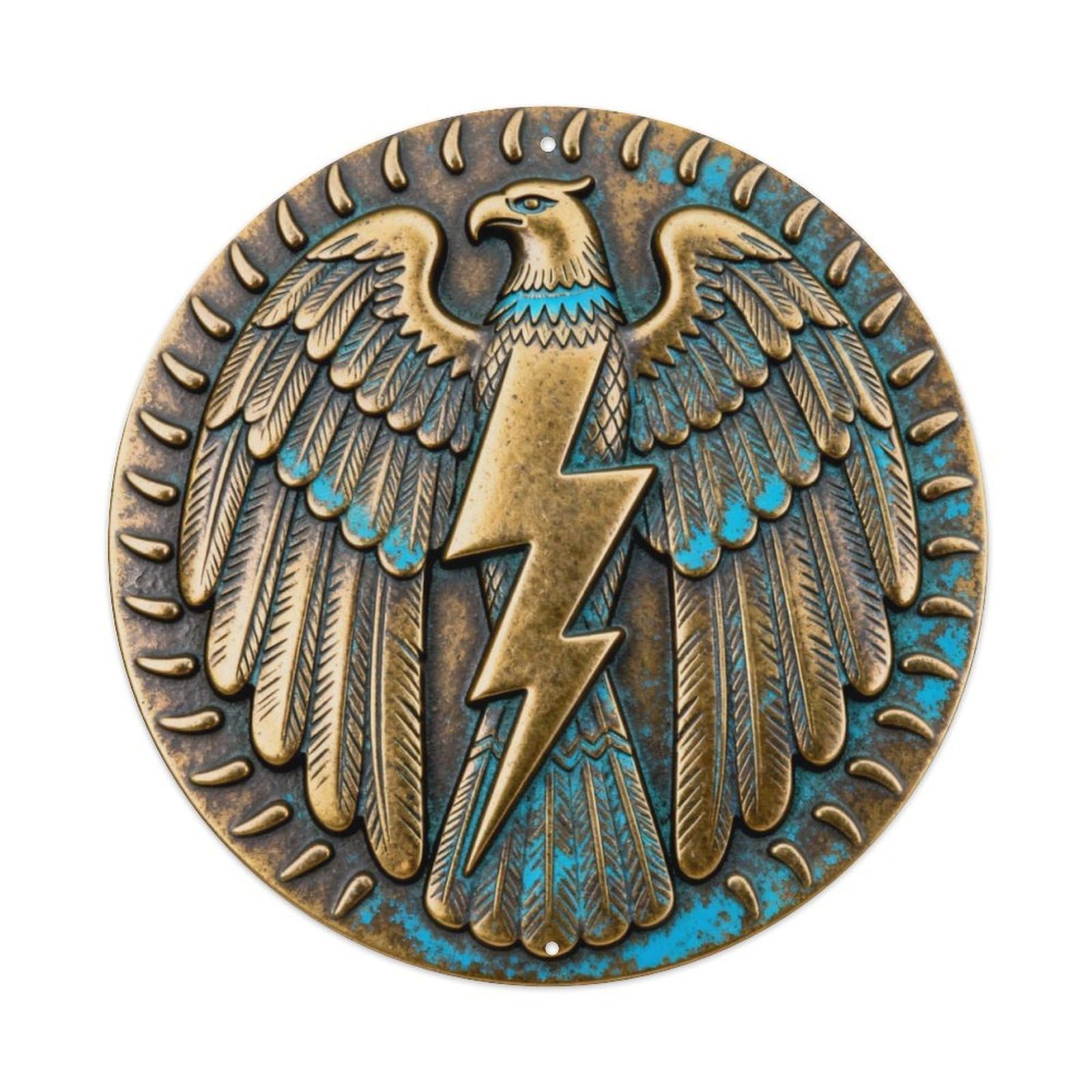 Native Thunder Wing Lightning Metal Tin Sign Plaque