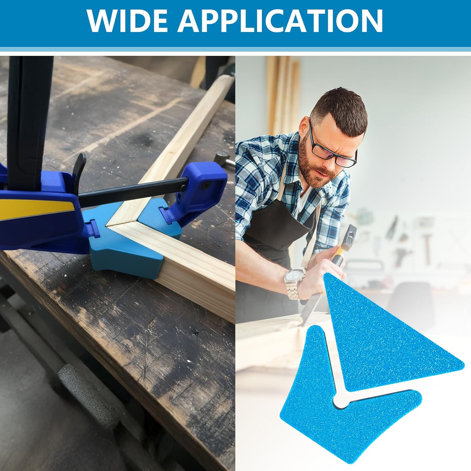 Compatible with Irwin Quick Grip Clamp Angle Clamp Adapter, Right Angle Clamp,90 Degree Corner Clamp for Wood Gluing and Assembly(Four Items)