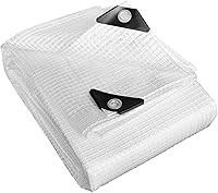 Vista 8 de STARPYNG -Lona verde de 10 mil de 6 x 8 pies, lona de polietileno resistente, impermeable, resistente a los rayos UV, duradera, resistente a