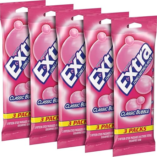 Miniatura 1 de EXTRA Paquete a granel de goma de mascar clásica sin azúcar, 15 palitos (paquete de 3)