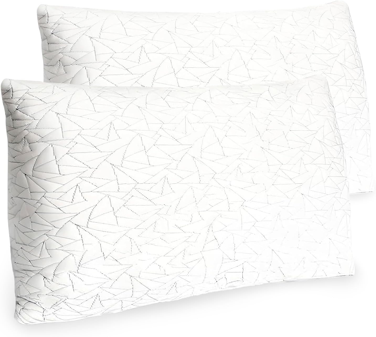 Adjustable Shredded Memory Foam Pillow - Cooling Bamboo Viscose Cover Machine Washable Extra Breathable Temperature-Regulating Design- CertiPUR-US Certified