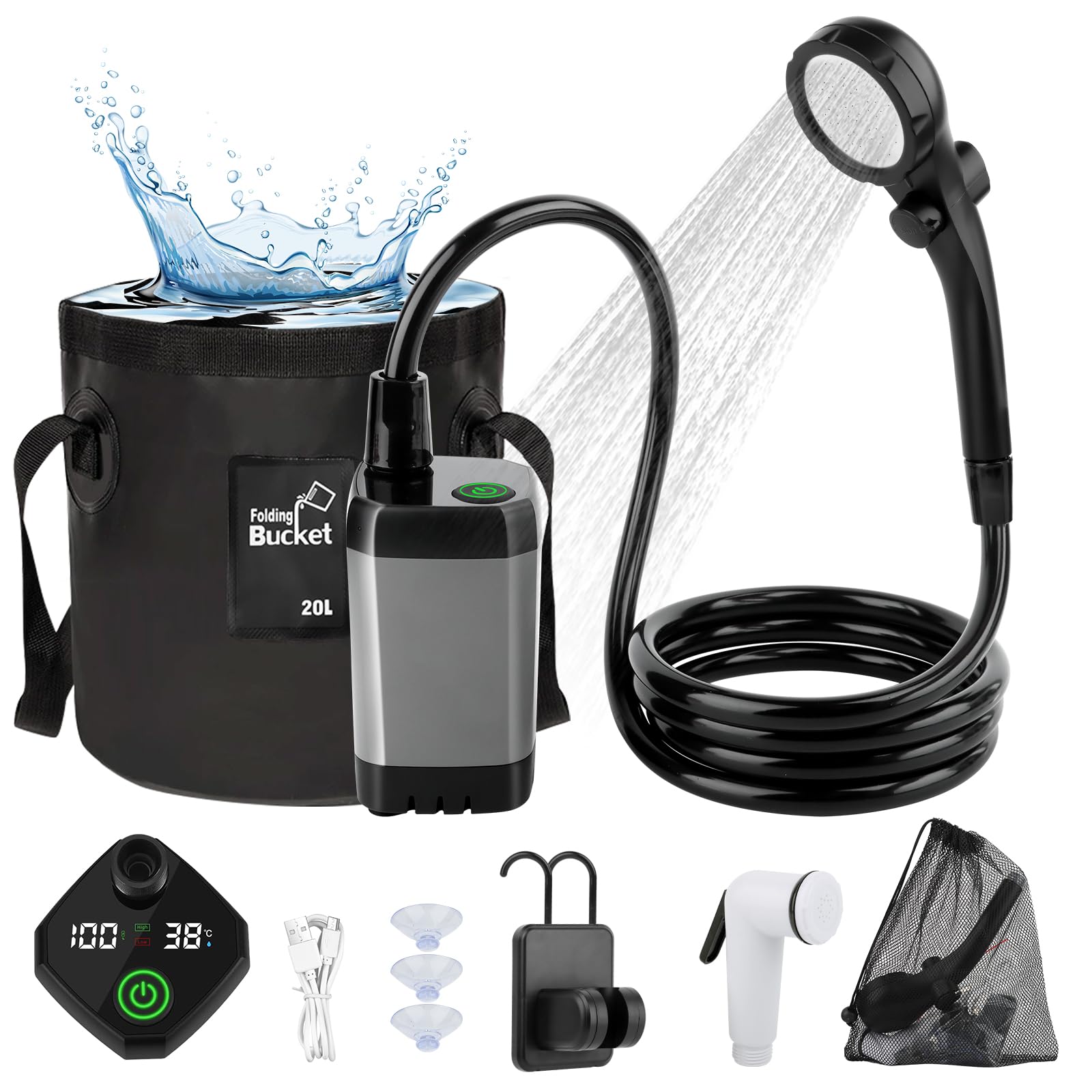Test Spopal : douche de camping portable et rechargeable