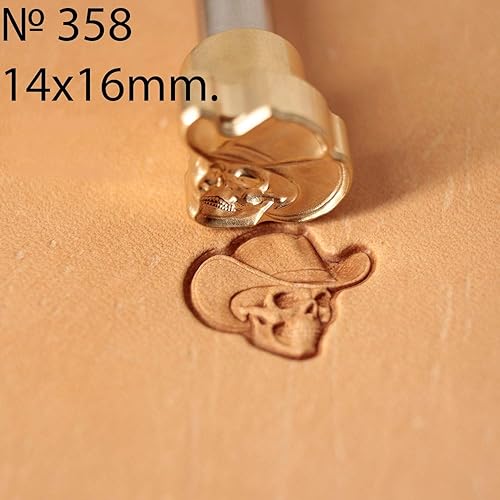 Miniatura 9 de DandS ltd Herramienta de sello de cuero de calavera, herramienta profesional de artesanía de acero para carpintería, relieve, tallado y estampado