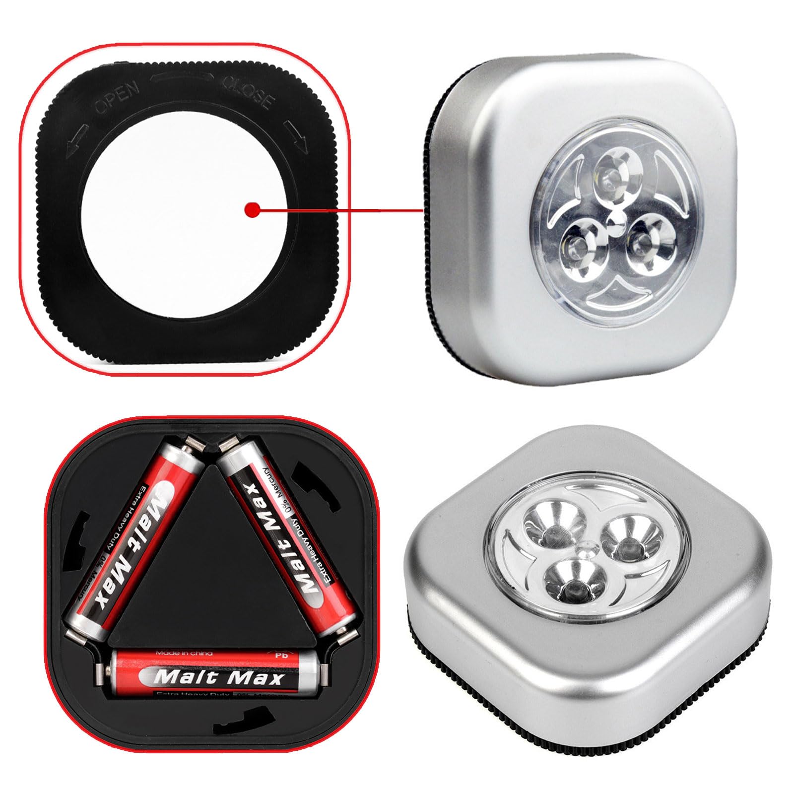 Luci LED Adesive A Batteria - 3 Pezzi, Touch, Per Armadi, Scale E Corridoi - Foto 10