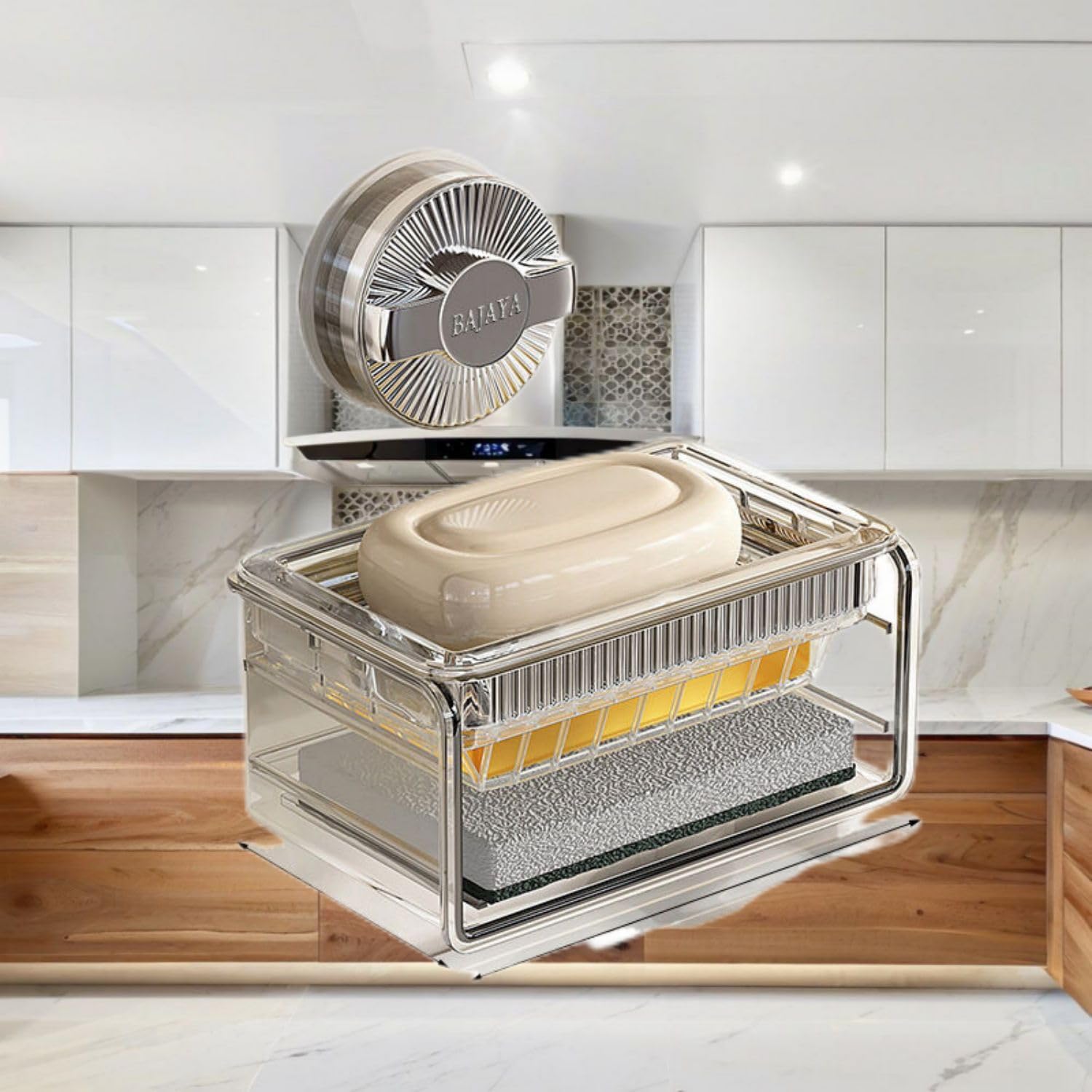 家用吸盘肥皂盒壁挂式免打孔香皂盒置物架 Sink Organizers and Storage 家用浴室沥水洗漱台收纳 KCookware Accessories - 424