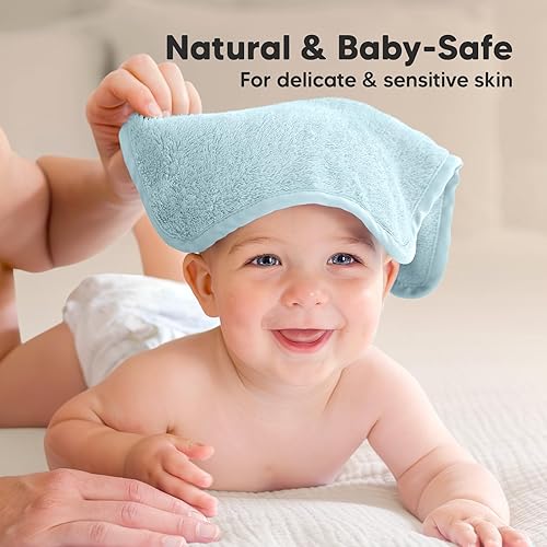 Miniatura 14 de Paquete de 6 paños para bebé, viscosa suave y absorbente de bambú, para bebés, niños, niños pequeños, toallas de baño para recién nacidos, suaves