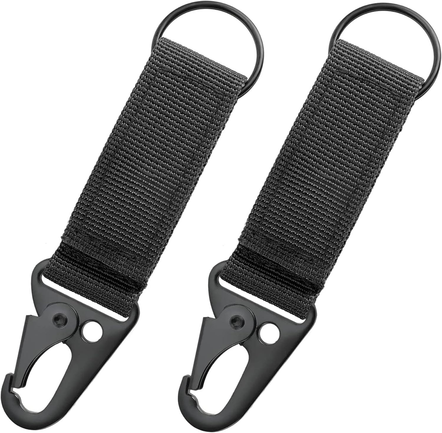 6-Piece Tactical Nylon Webbing Buckle Carabiner Molle Belt Clip Key Buckle, Suitable for Outdoor Sports(Black) - Image 5