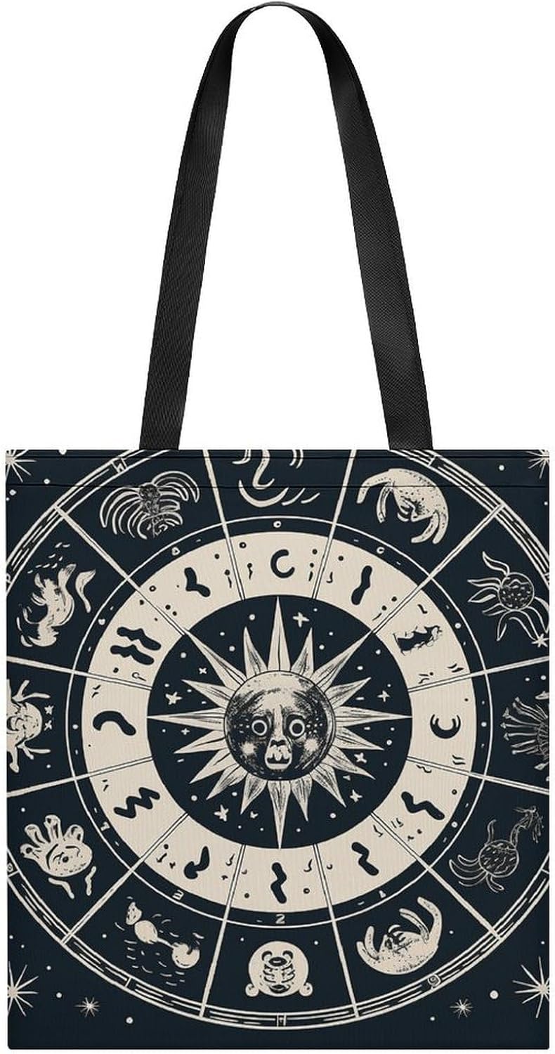 Astrological Sign Tote Bag Large Treat Bags for Women Men
