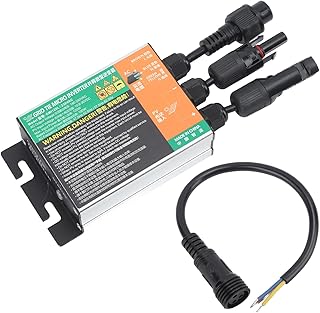 Microinversor Grid Tie, Microinversor Solar de 300 W, Microinversor Fotovoltaico Trifásico Grid Tie, Inversor AC220V MPPT de Onda Senoidal Pura Com Proteção de Ilhamento