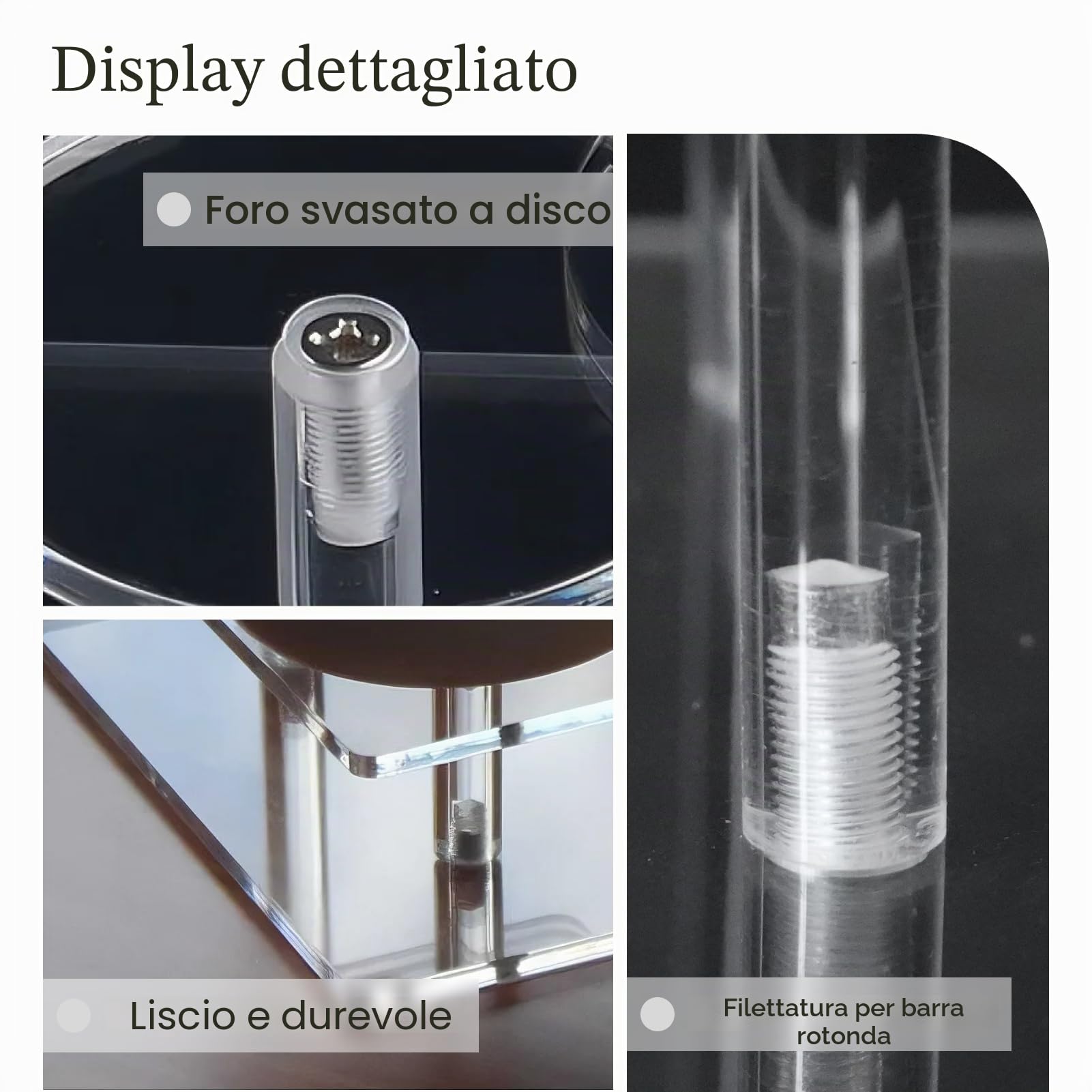 Espositore in Acrilico, Espositore Profumi Trasparente Riser i, Stand Multi-Livello per Cupcake, Dessert, Cosmetici e Collezionabili, Supporto Robusto e Facile da Montare,