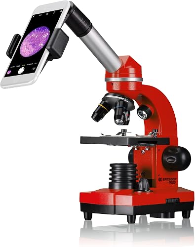 Bresser Biolux SEL Junior Student Microscope with Smartphone Holder, Extensive Accessories and Barlow Zoom System for Children, Beginners and Adults - 5