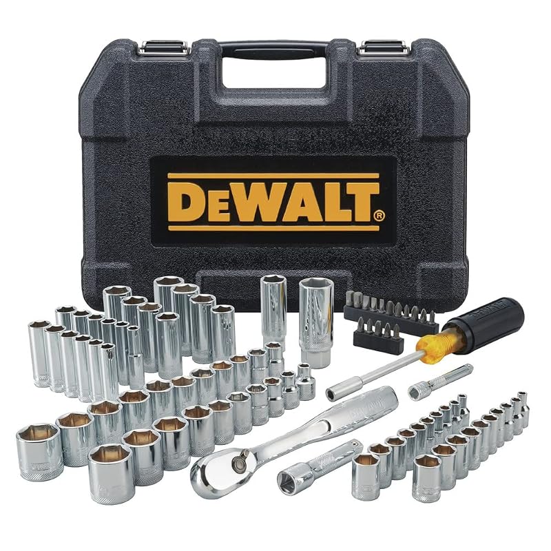Jogo de Soquetes e Ferramentas Mecânicas DEWALT DWMT81531 com Catracas de 72 Dentes, 84 Peças
