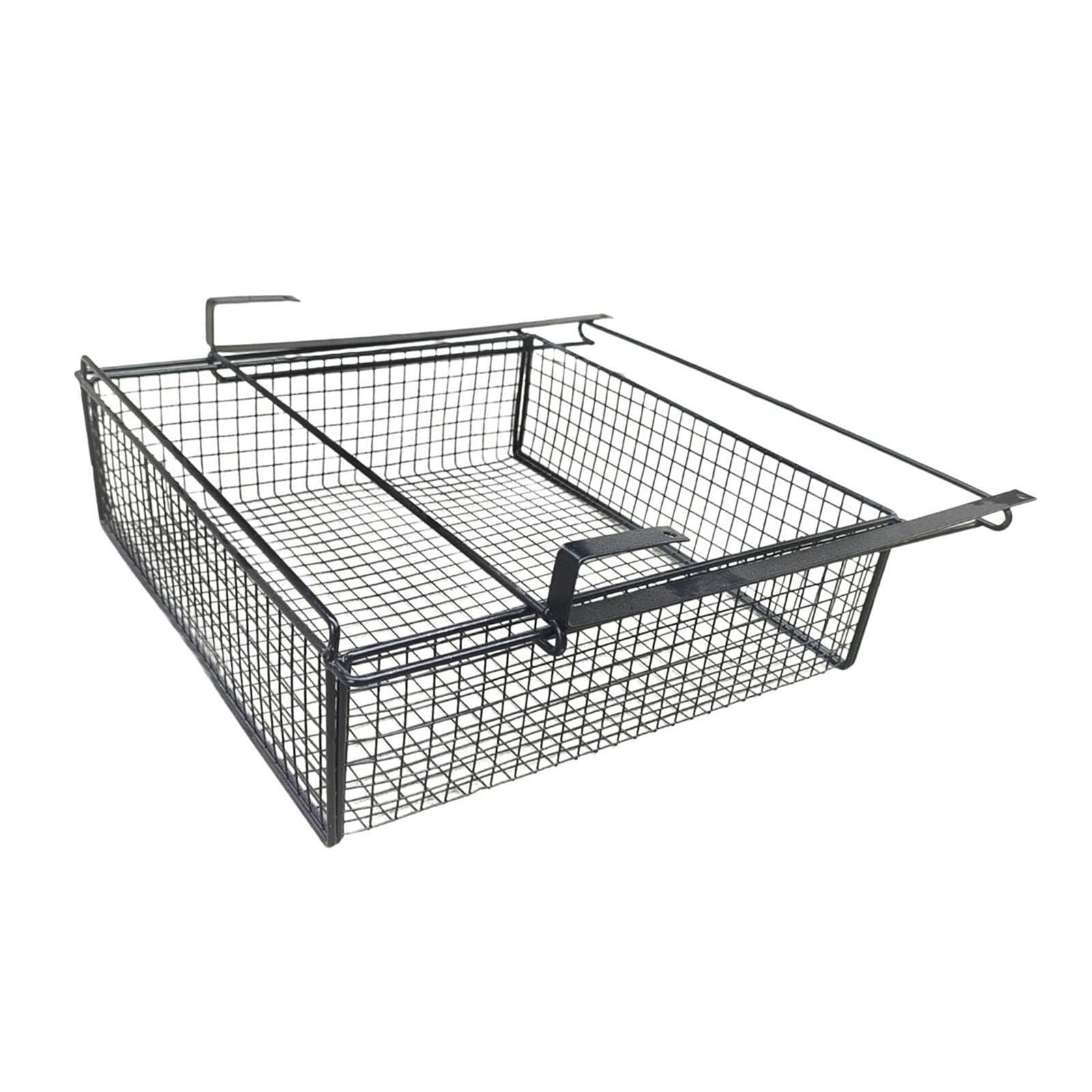 YIXANNX Sliding Under Shelf Storage Organizer Iron Basket Bin Efficient Space Organization For Closet Needs Bags Sliding Under Shelf Storage Organizer For, black, L