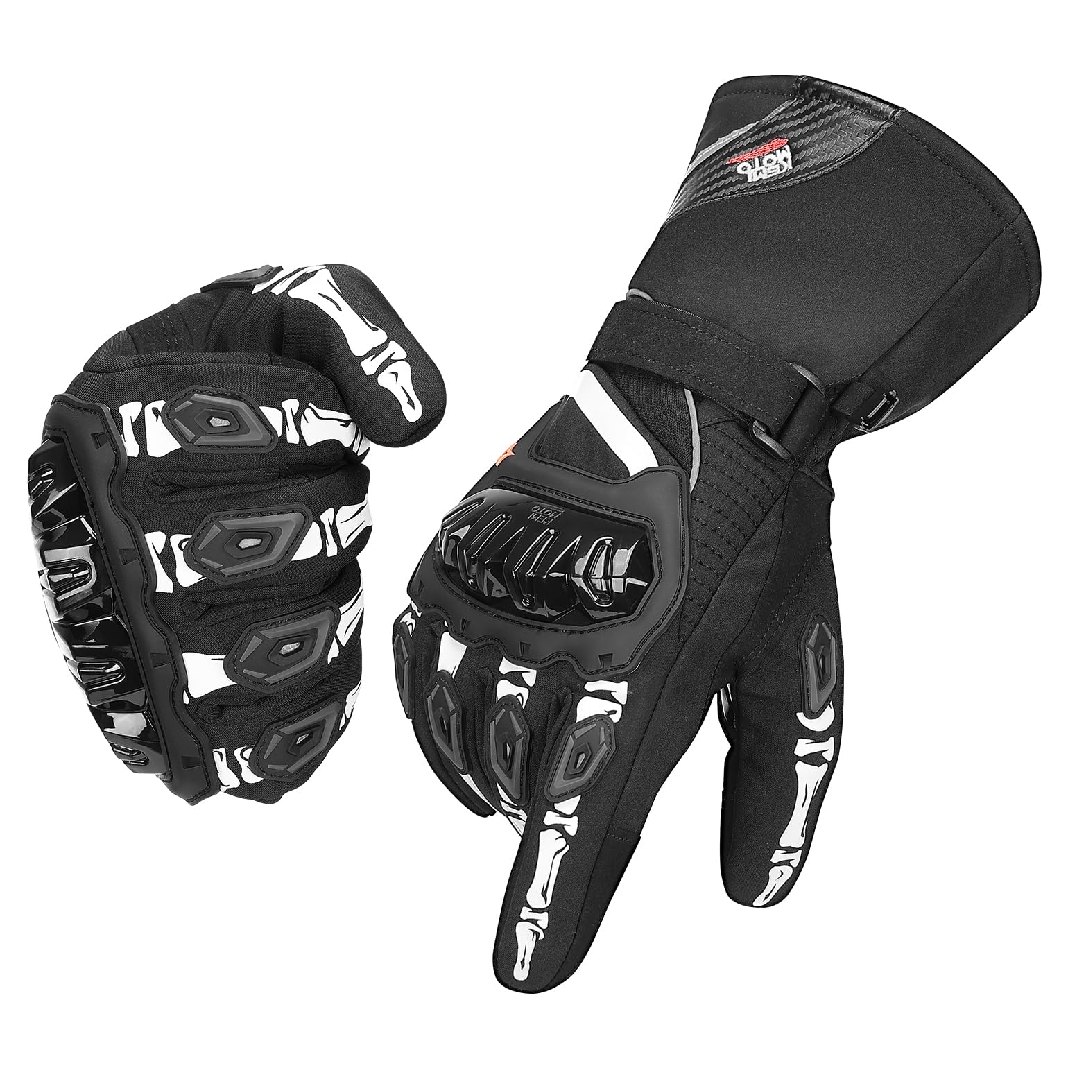 KEMIMOTO Guantes Moto Invierno Impermeables, Cálidos y Pantalla Táctil