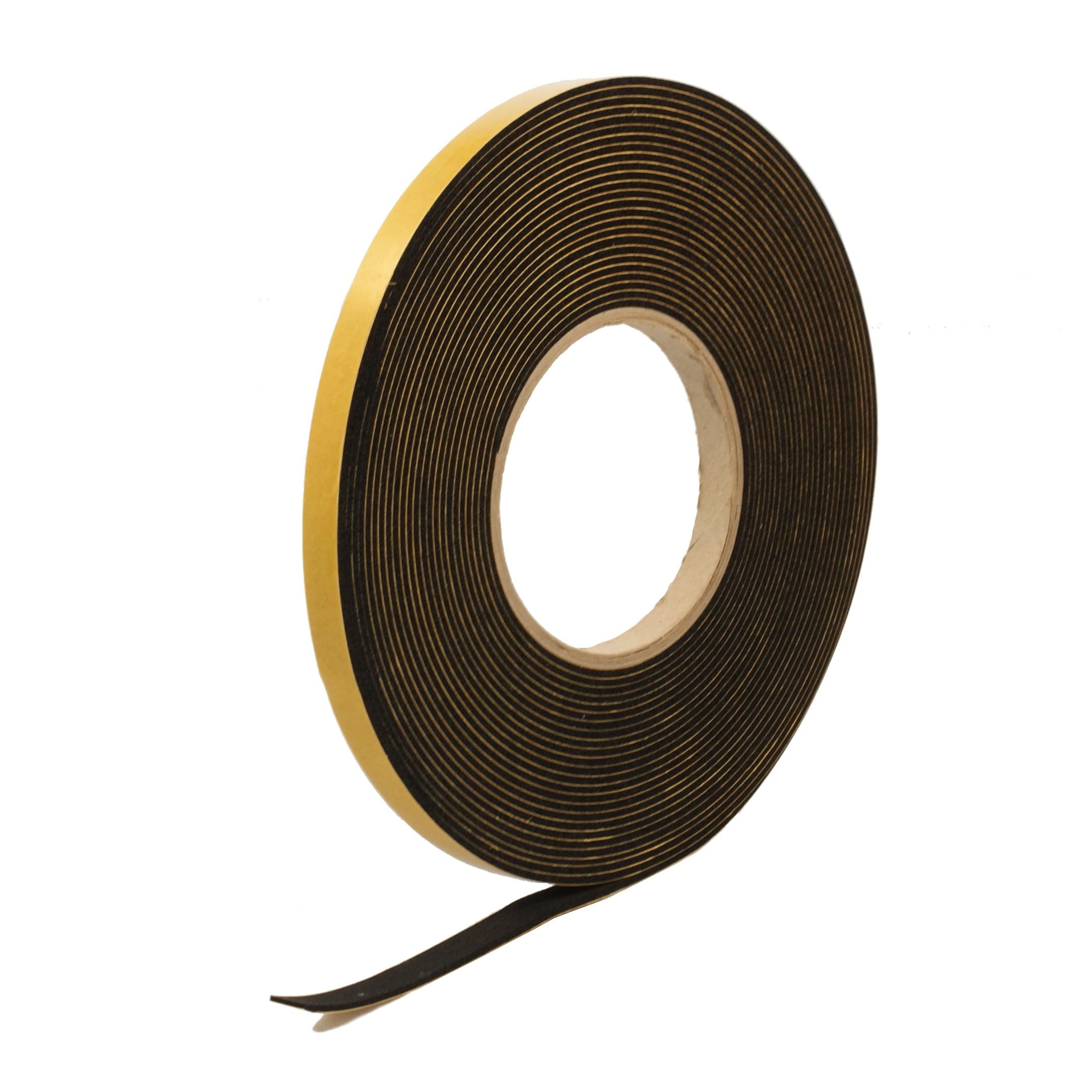 RS® Neoprene Rubber Self-Adhesive Sponge Strip 10mm Wide x 2mm Thick x 10m Long for Sealing, Weather Strip, Cushioning, Anti-Vibration, Anti-Slip, Gaskets & DIY